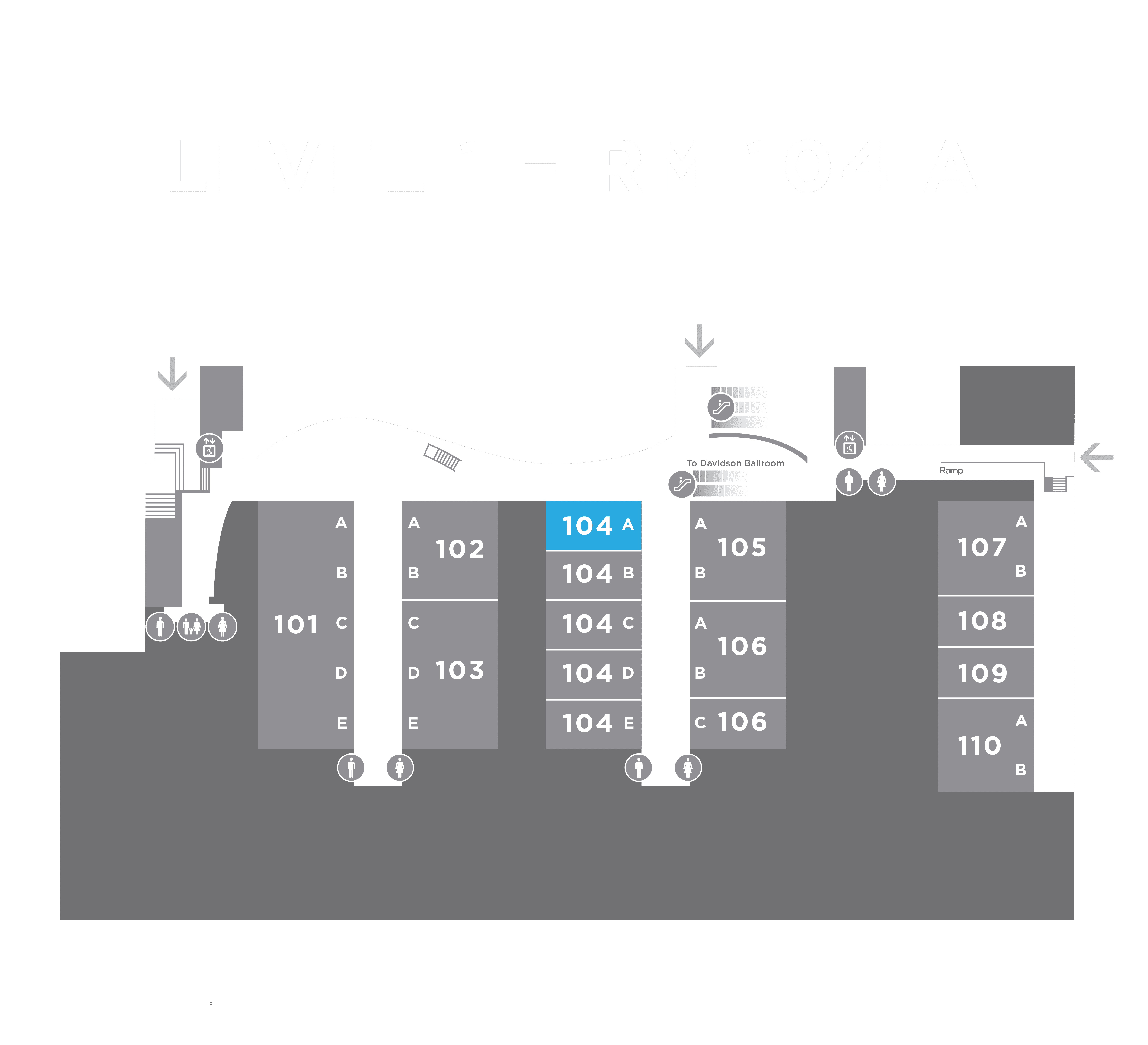 Map of Room 104 A