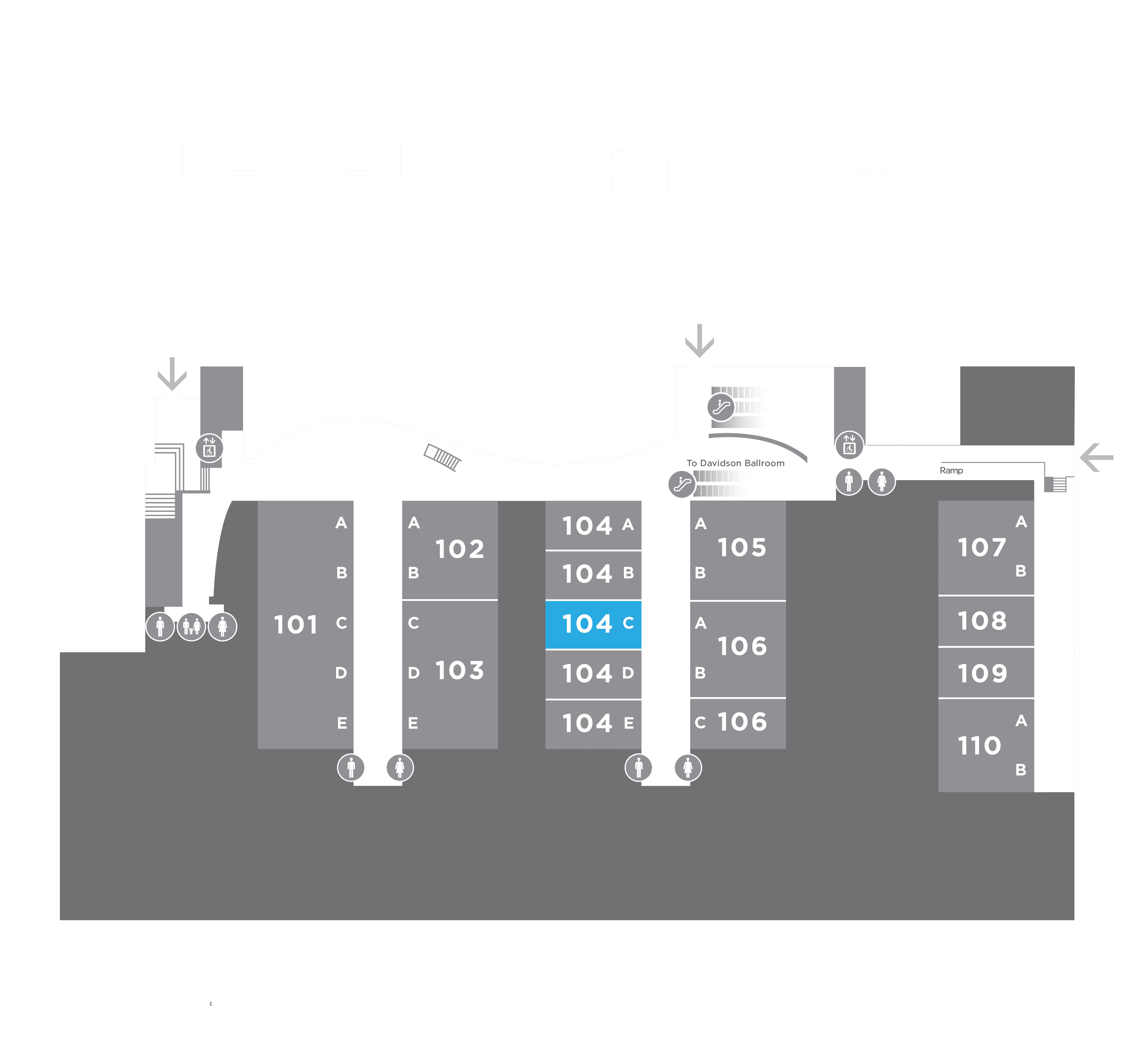Map of Room 104 C