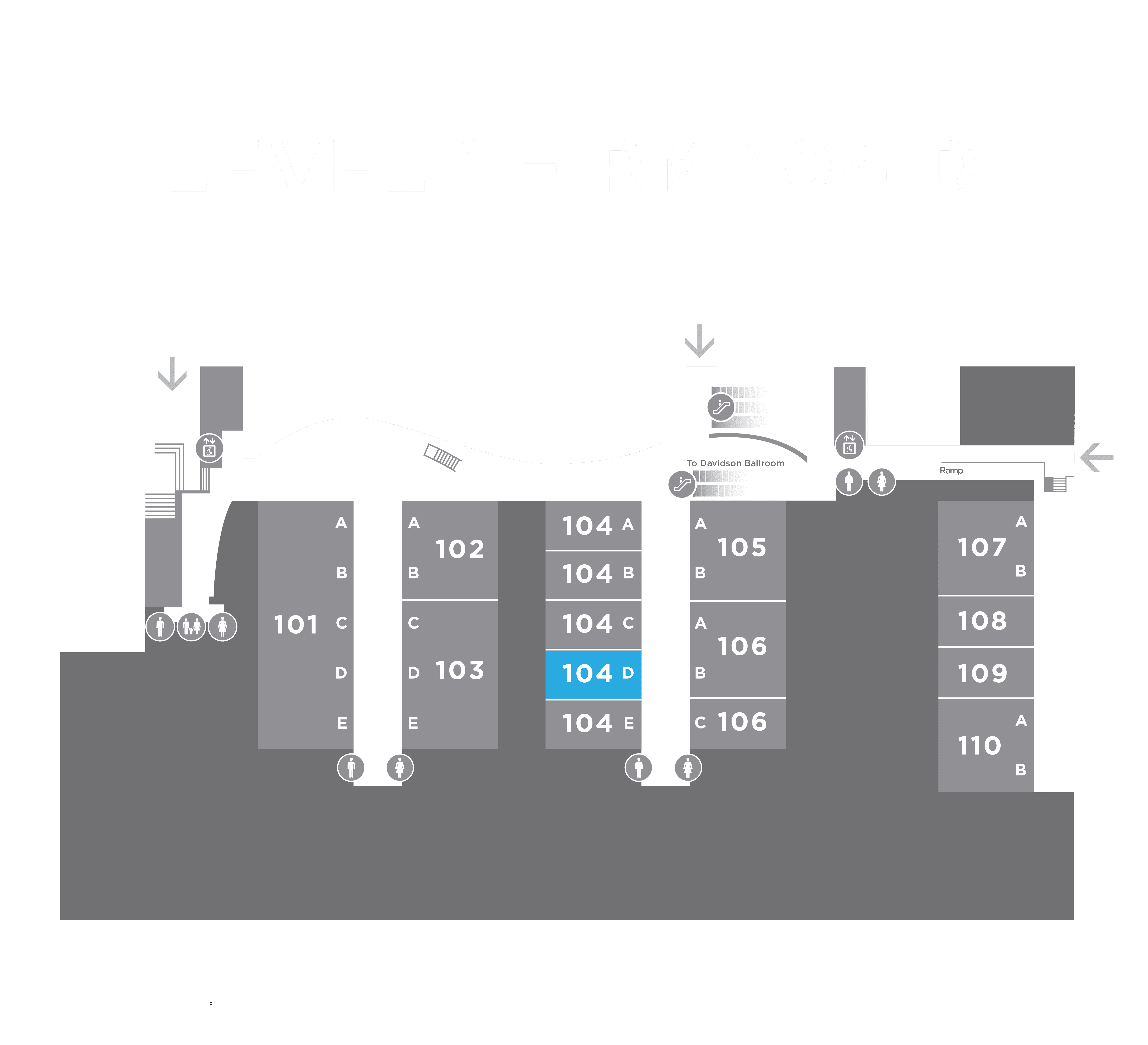 Map of Room 104 D
