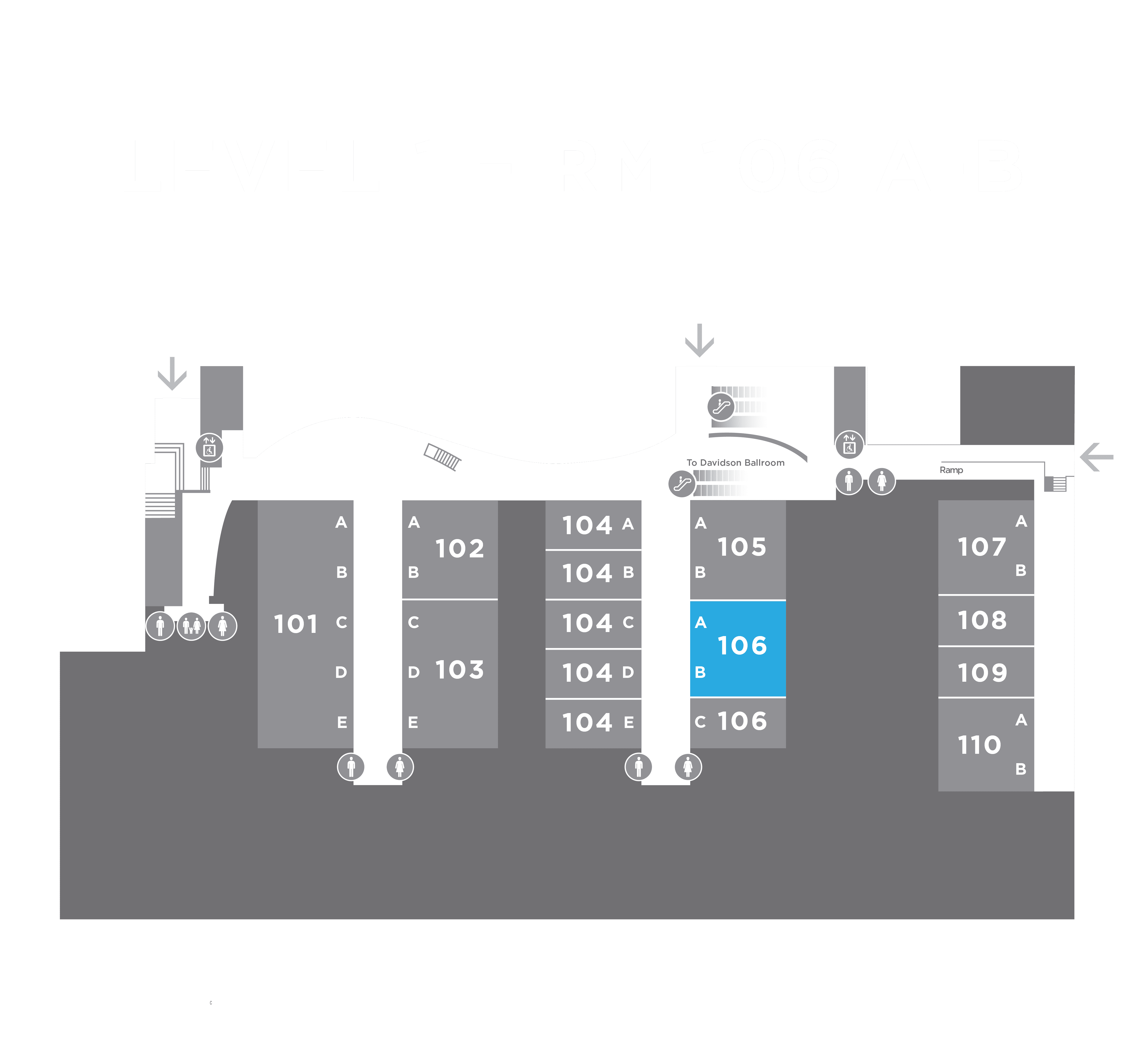 Map of Room 106 A-B