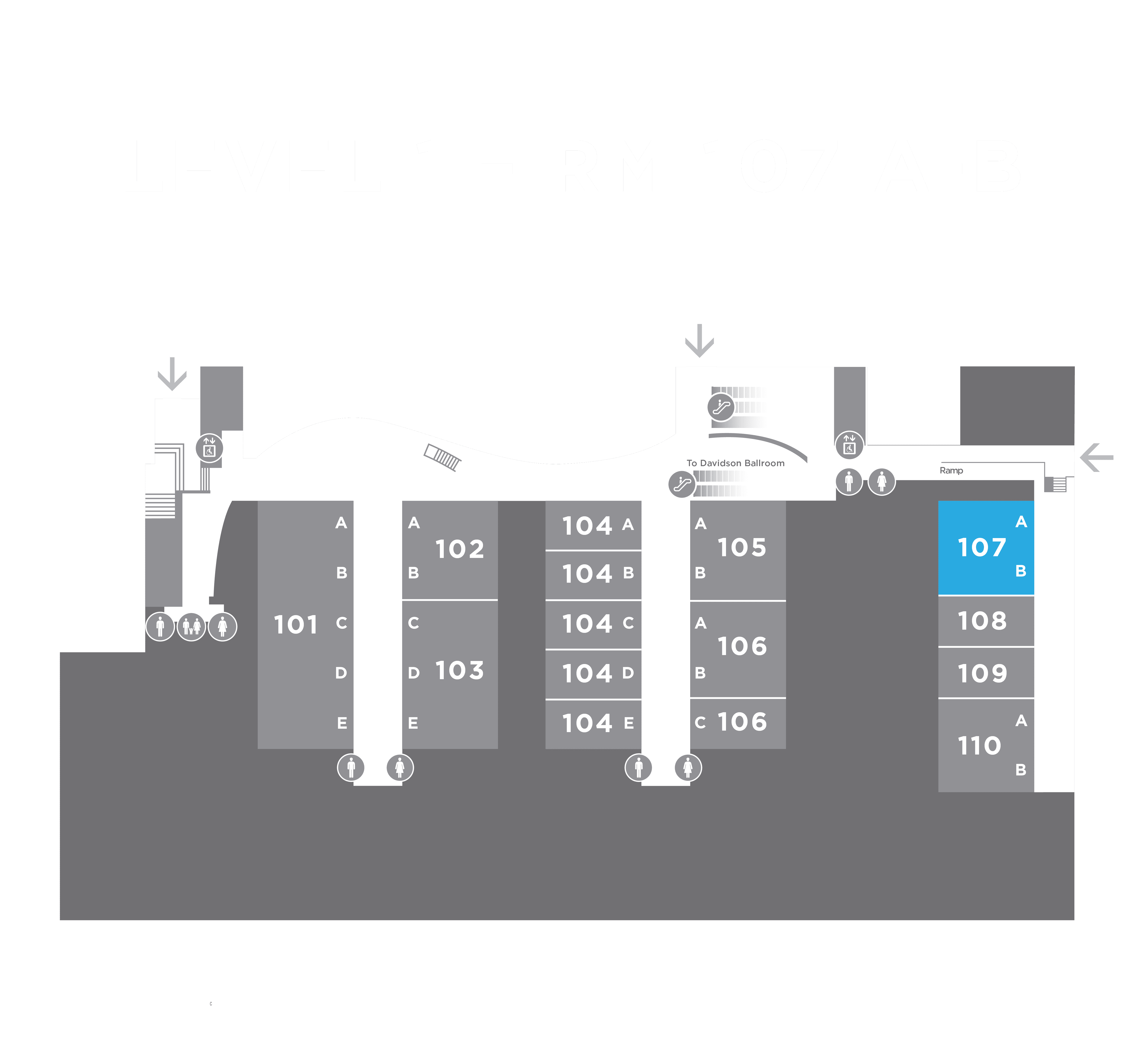 Map of Room 107 A-B